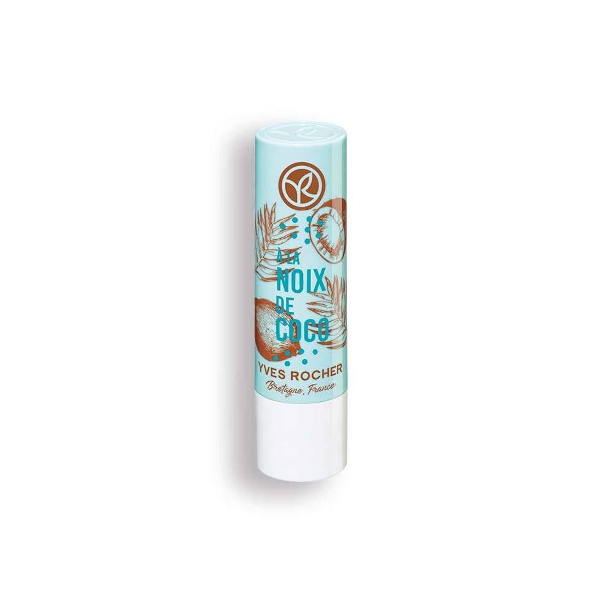Yves Rocher Lip Balm Coconut compact, lasting hydration with a tropical coconut scent.