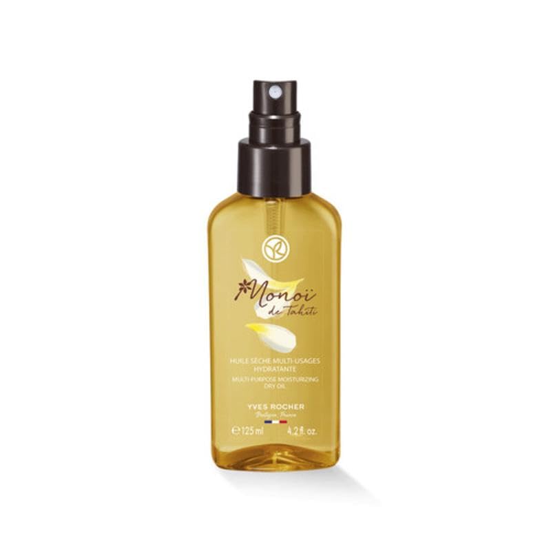 Yves Rocher Monoi dry oil bottle ready for smooth, hydrated skin.