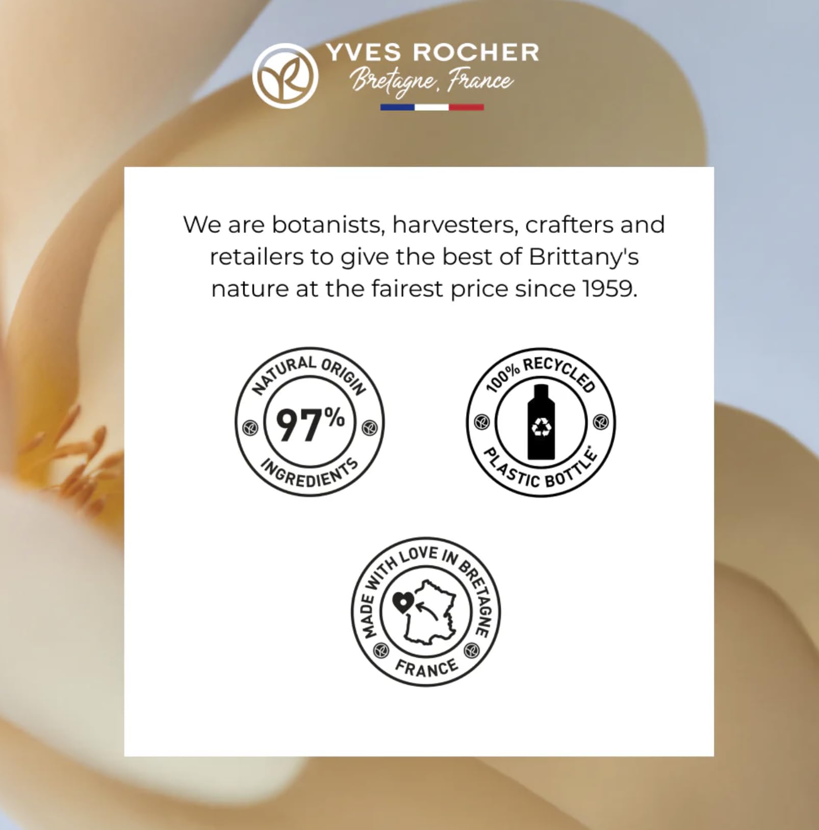 Yves Rocher Monoï Tahiti oil used after shower for lasting moisture.