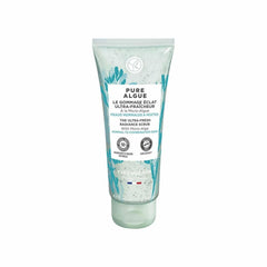 Yves Rocher Pure Algue scrub jar showing gentle exfoliation for a soft, radiant complexion