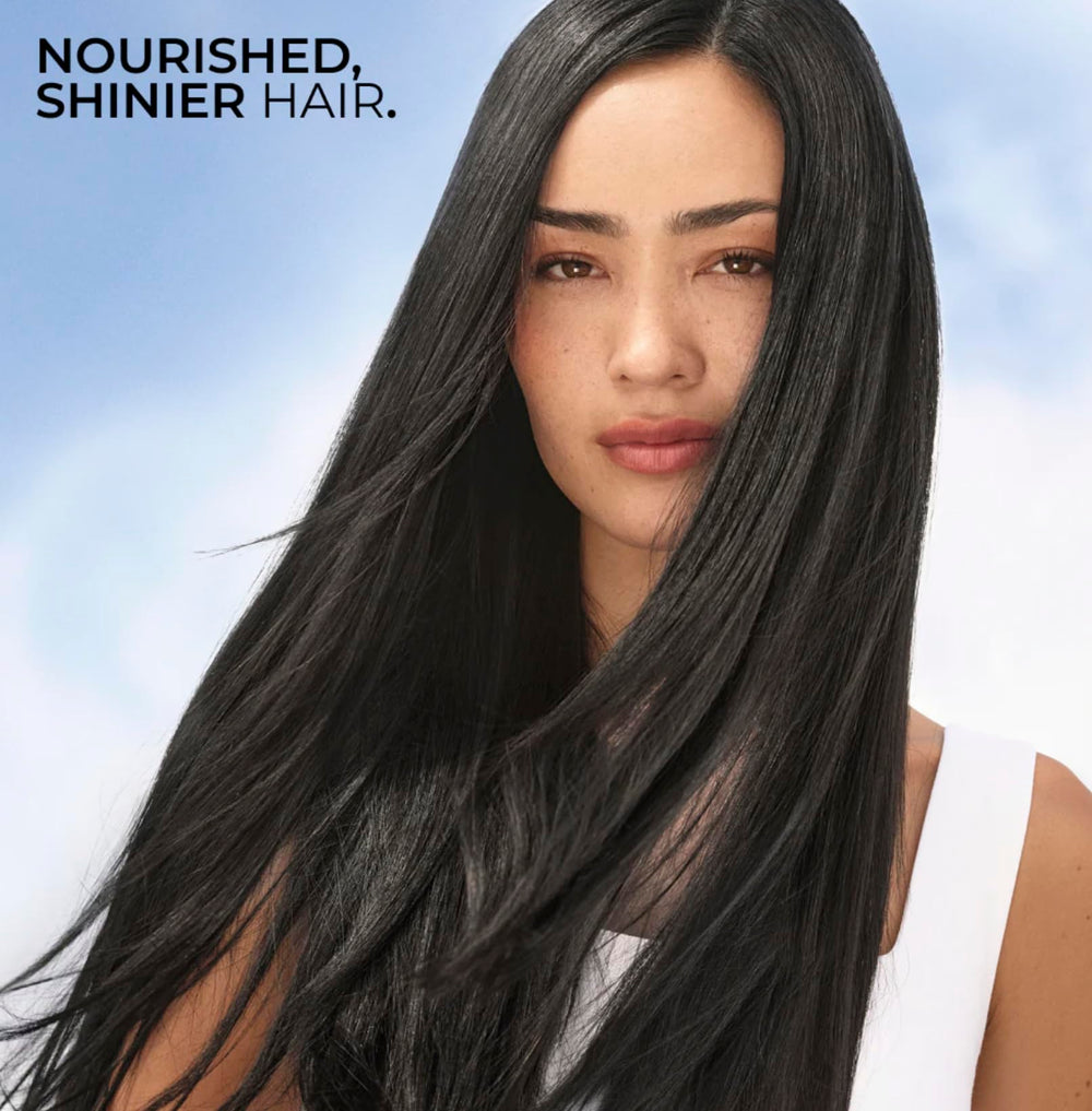 Raspberry vinegar ingredient visual hints nourishing protection for color-treated strands.