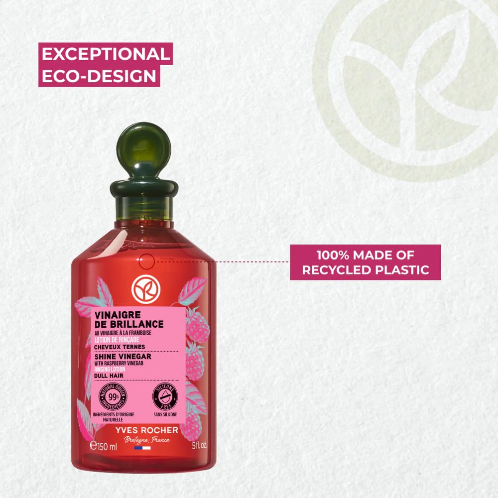 Scalp and hair feel refreshed after using Yves Rocher Raspberry Vinegar Rinse.