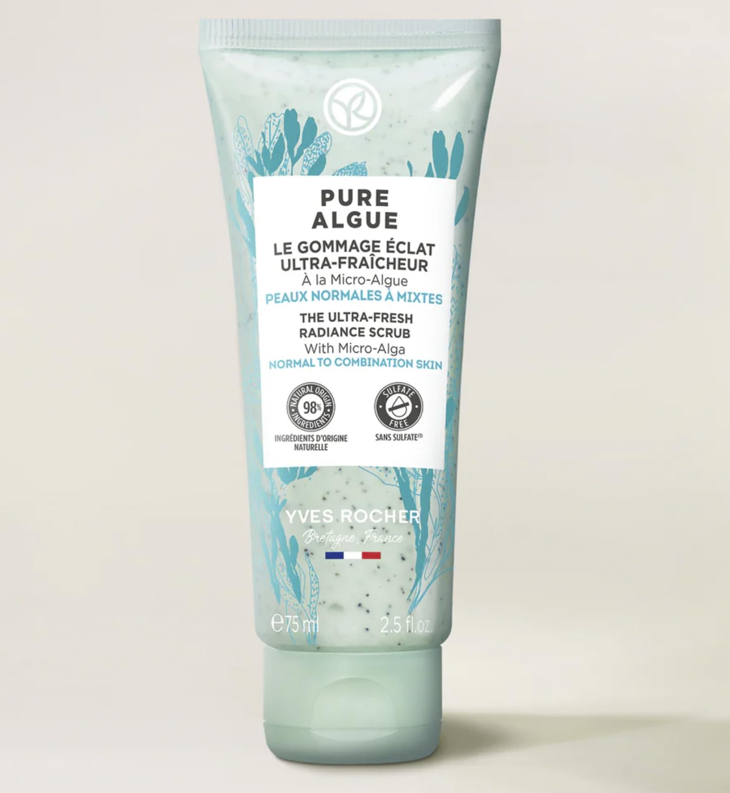 Close-up of Yves Rocher Ultra-Fresh jelly texture lifting dirt from pores