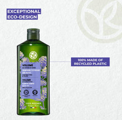 Yves Rocher Volume Plumping Shampoo helps densify the hair shaft