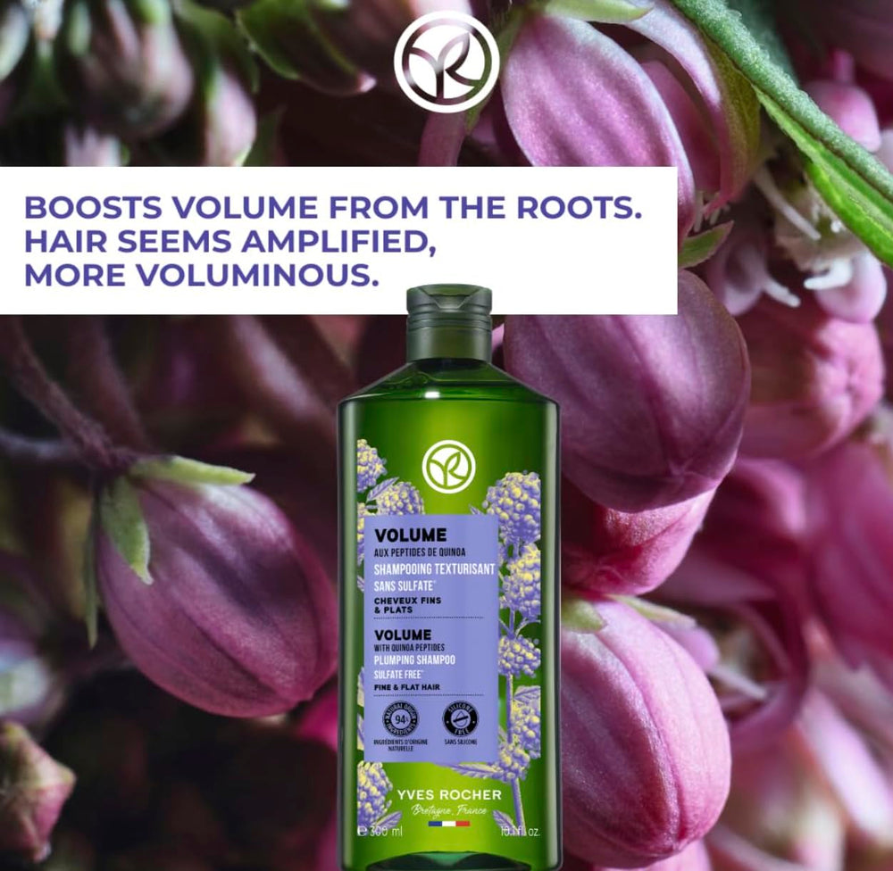 Yves Rocher Volume Plumping Shampoo foamy lather boosts volume