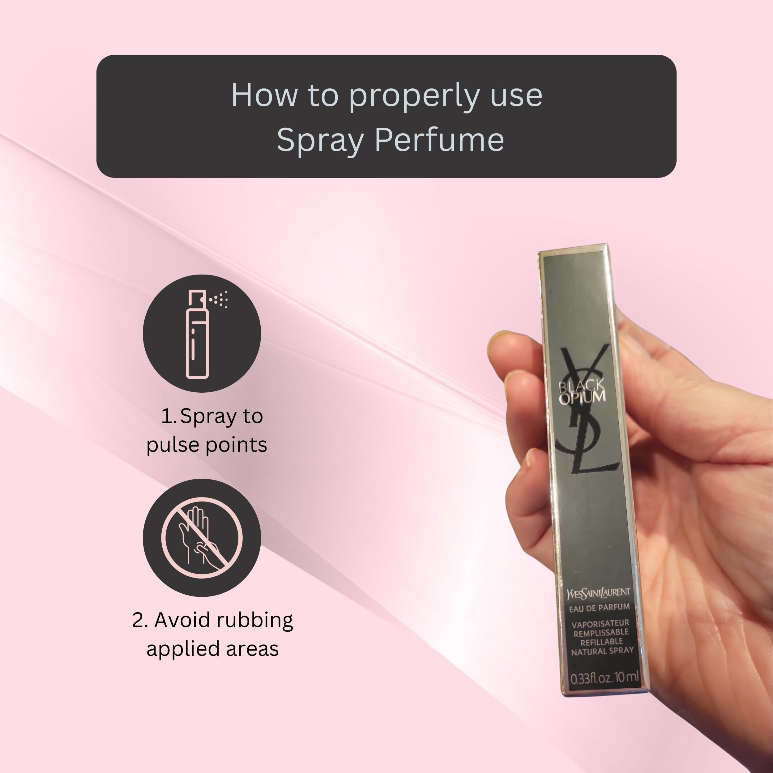 YSL Black Opium box and branding, perfect gift-ready packaging