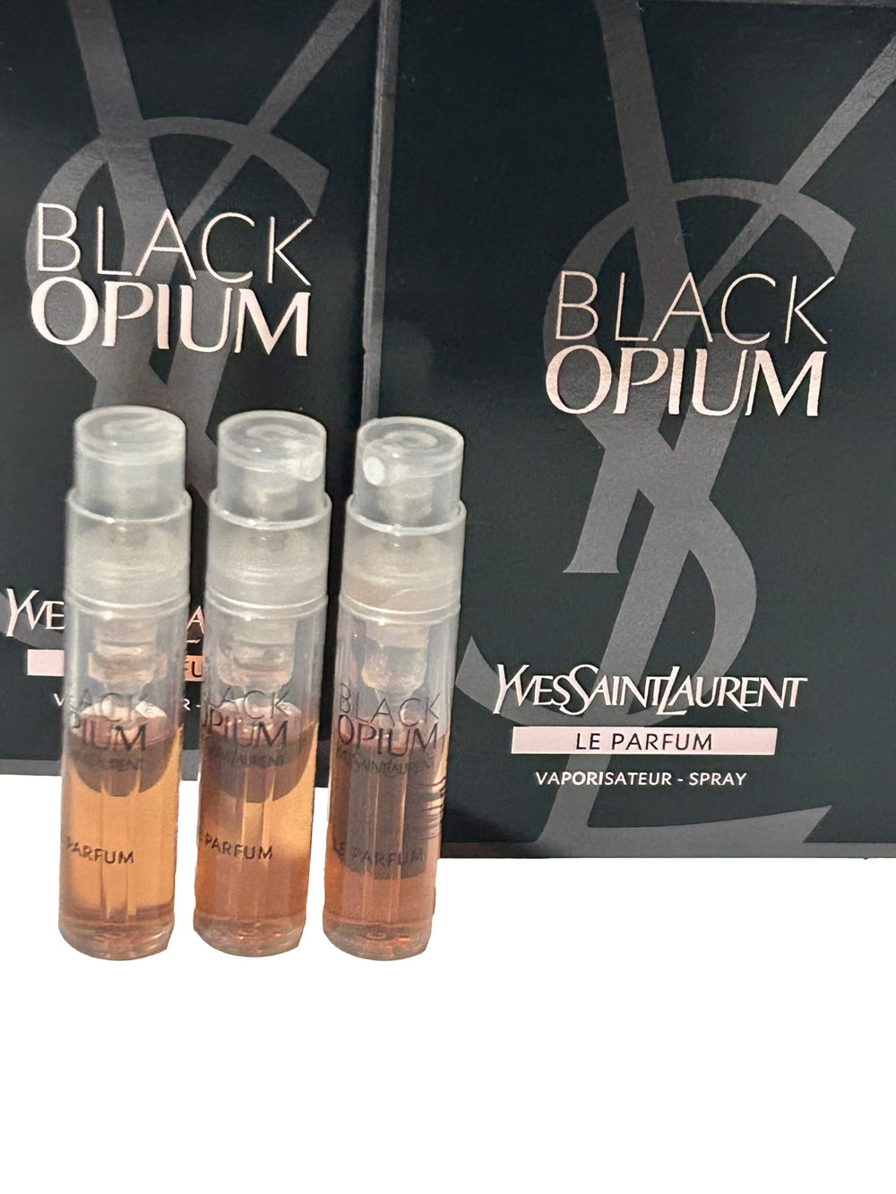YSL Black Opium Le Parfum packaging details ideal for gifting
