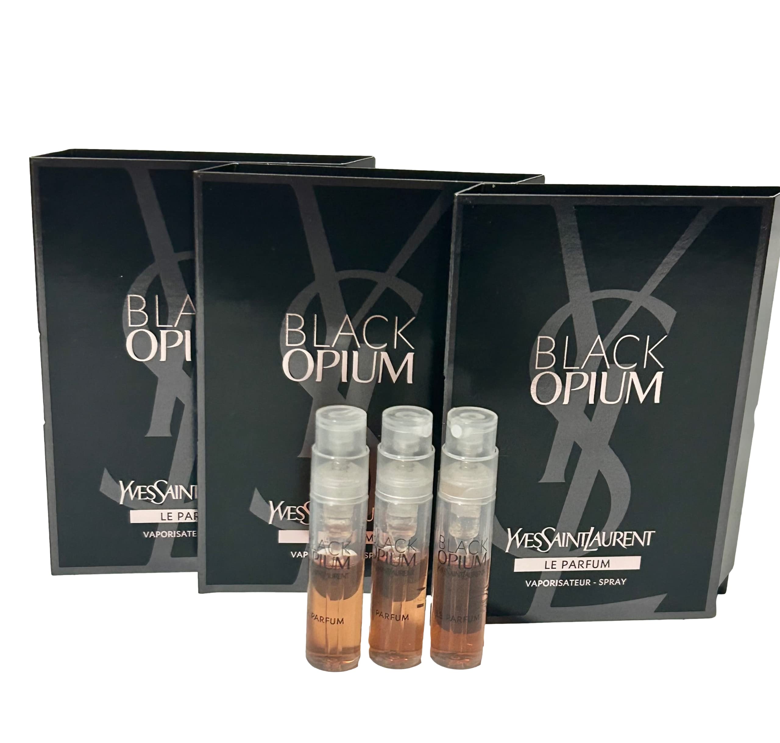 YSL Black Opium Le Parfum sample bottle for on-the-go testing