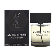 YSL La Nuit de L’Homme bottle for refined evening wear and confident scent