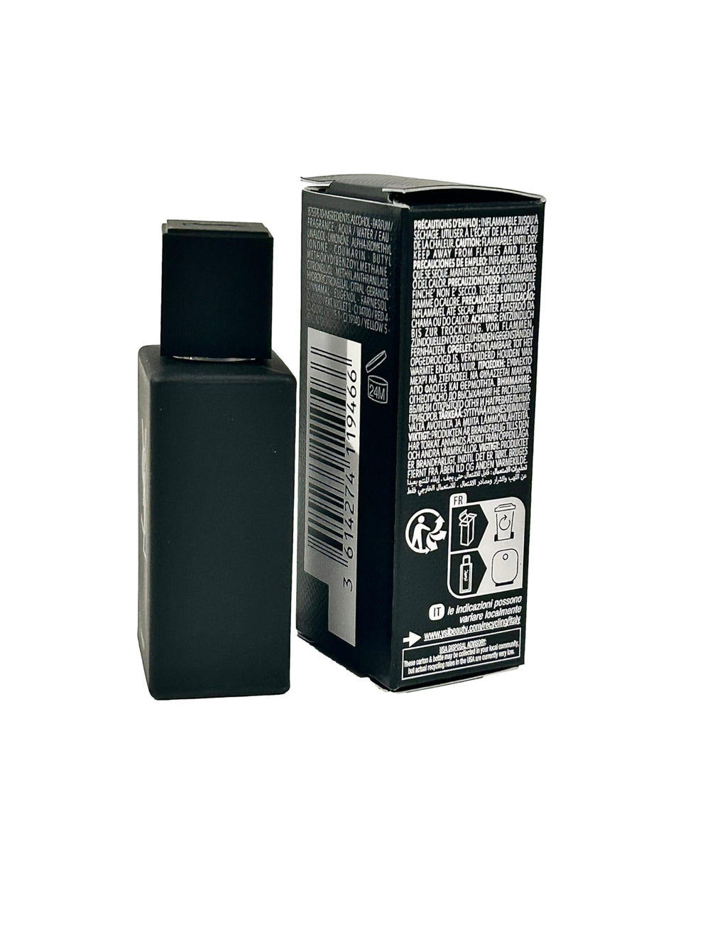 YSL Myslf mini splash-application shows easy, quick fragrance touch-ups on the go