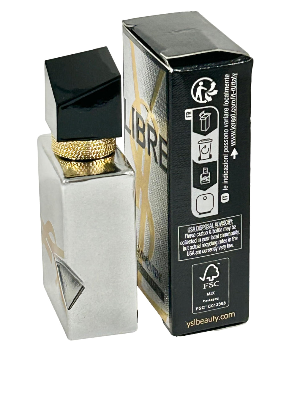 YSL Libre Absolu Platine cap highlighting couture-style design and premium packaging
