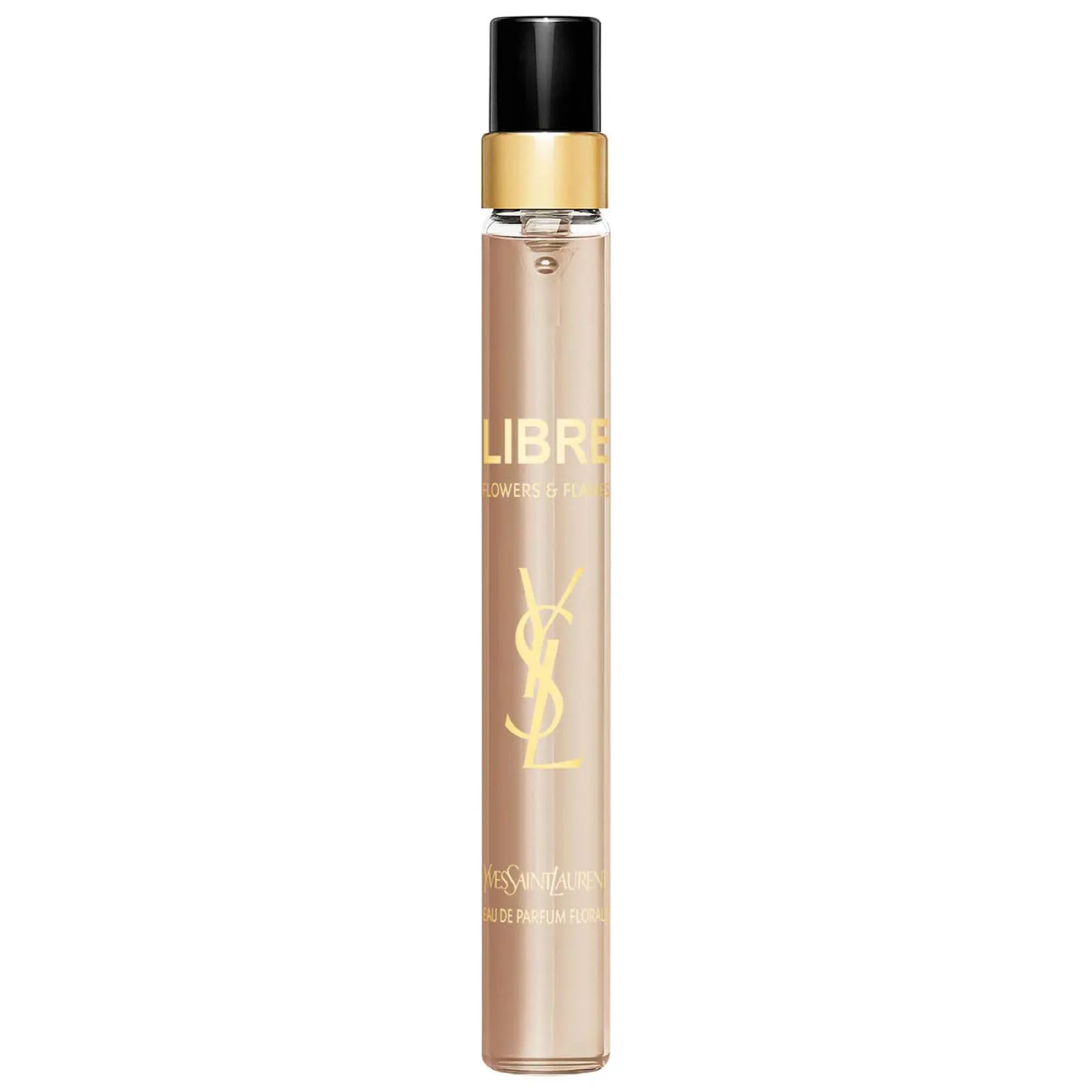 YSL Libre Flowers & Flames spray application delivers a radiant bloom for confident scent