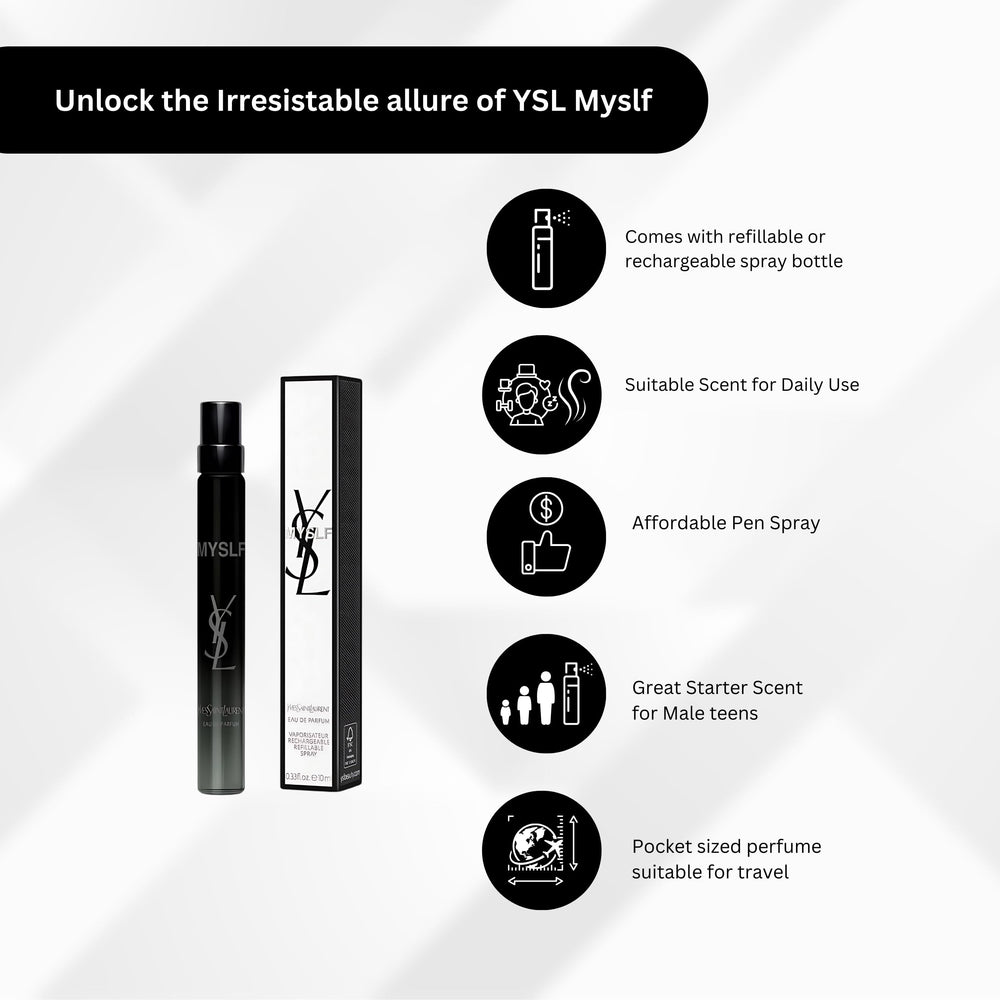 MYSLF travel spray cap enables on-the-go fragrance refresh.