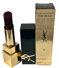 YSL Rouge Pur Couture Bold Lipstick Undeniable Plum tube display for bold color