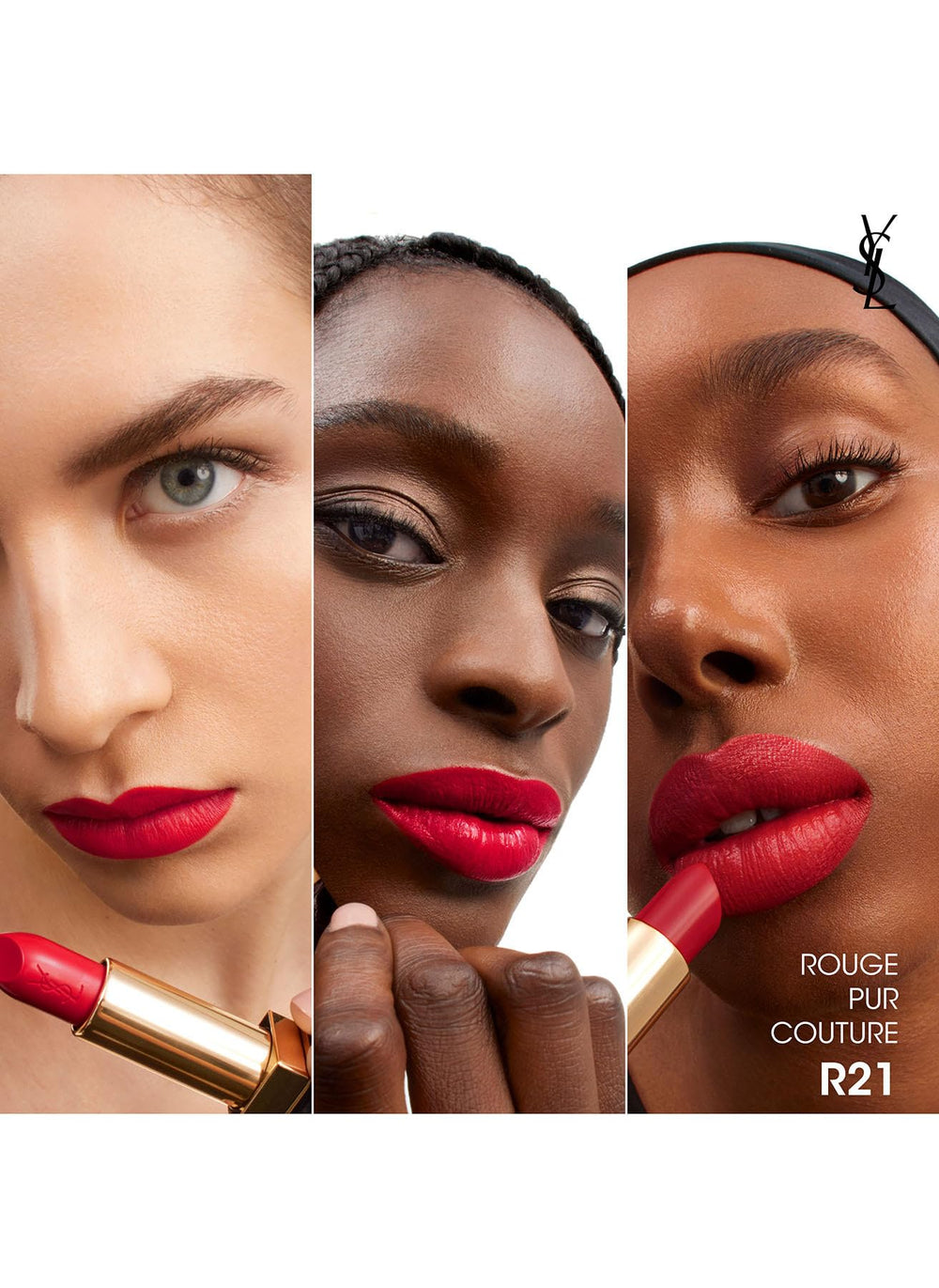 YSL Rouge Pur Couture lipstick tube close-up showing creamy texture