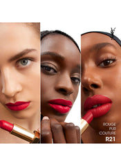 YSL Rouge Pur Couture lipstick tube close-up showing creamy texture