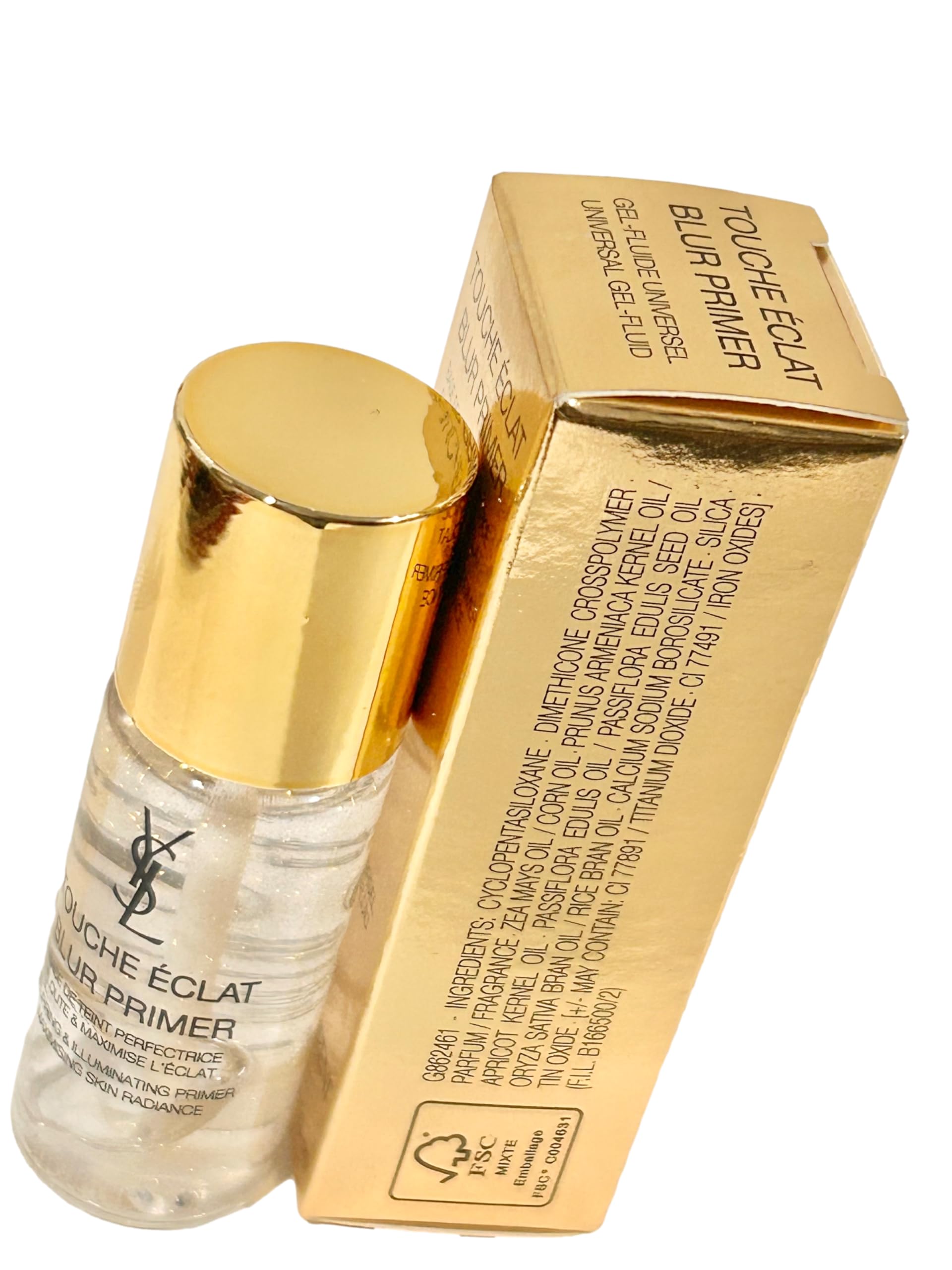 YSL Touche Éclat Blur Primer mini enhances foundation radiance for brighter skin