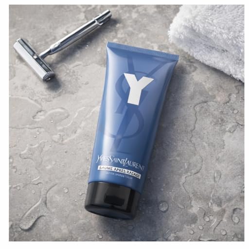 Yves Saint Laurent Y after shave balm 3pack with closed cap, travel-ready packaging.