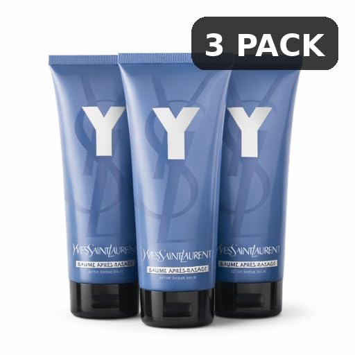 YSL Y after shave balm 3pack in carry-on, travel-friendly.