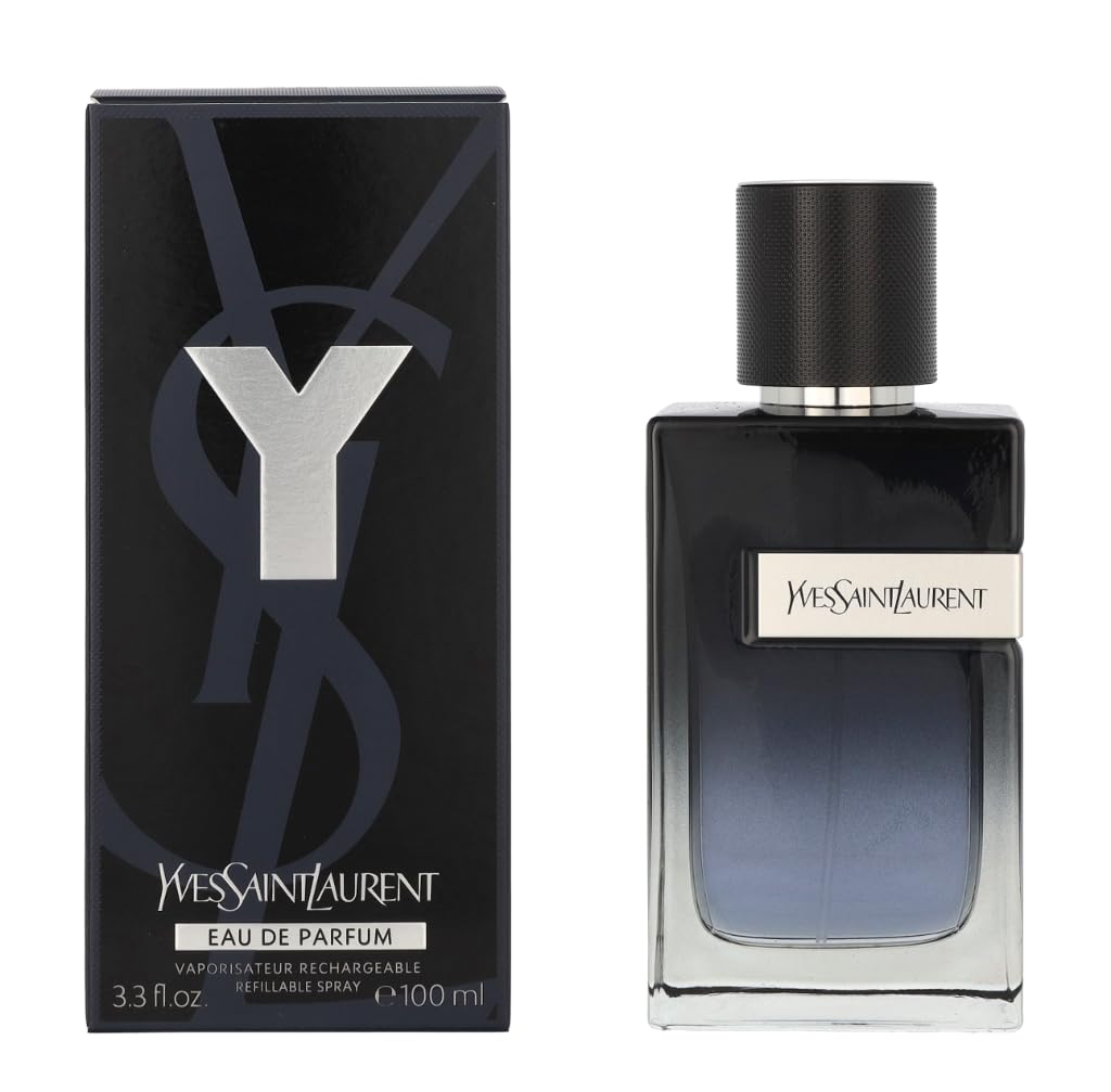 YSL Y Eau de Parfum bottle front displays iconic design for daily confidence.