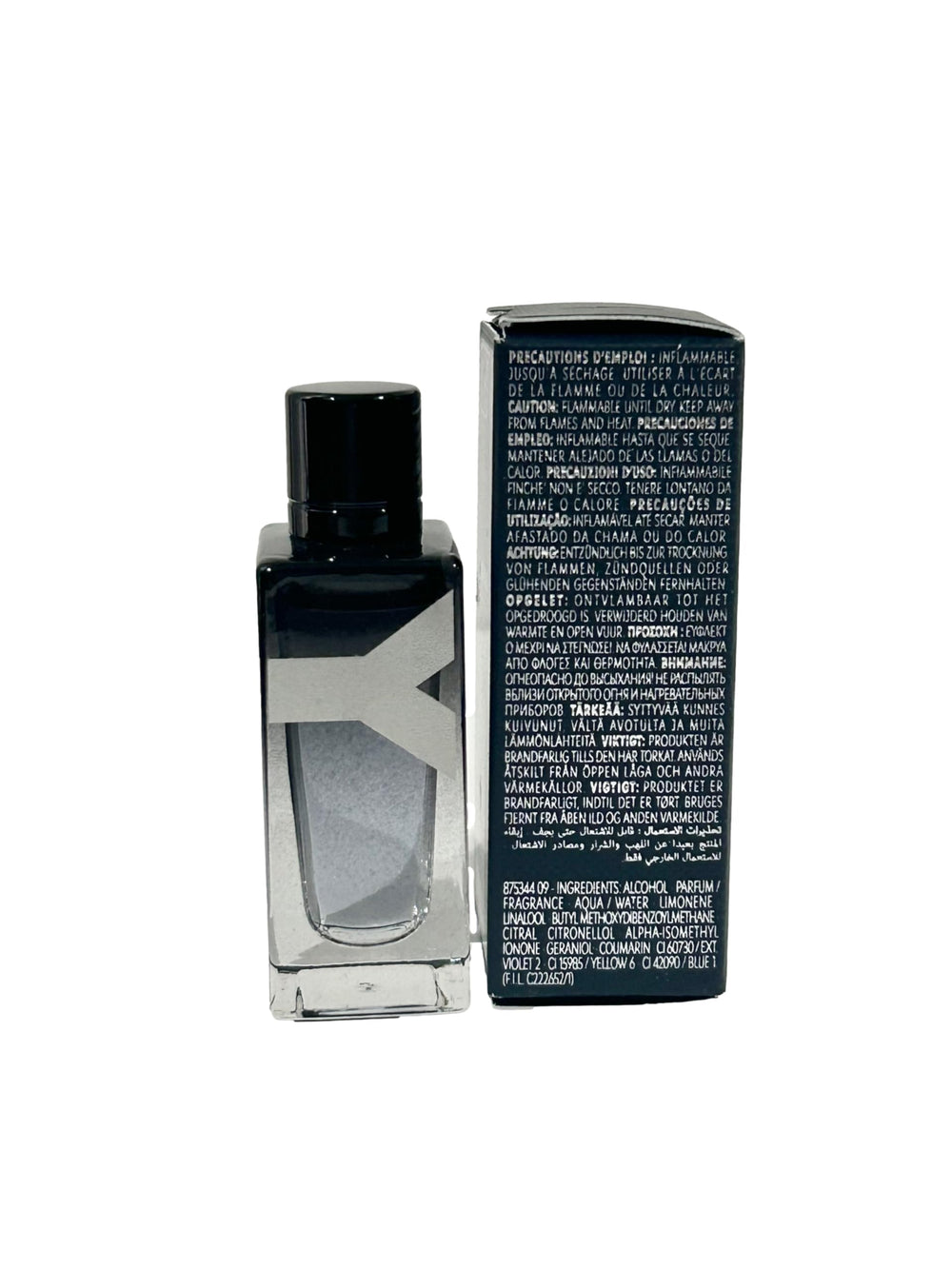 Mini YSL Y Men bottle in hand for quick splash-on on the go.