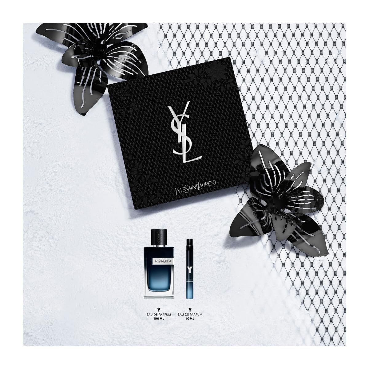 Yves Saint Laurent Y scent notes visuals, citrus woody profile for versatile wear.