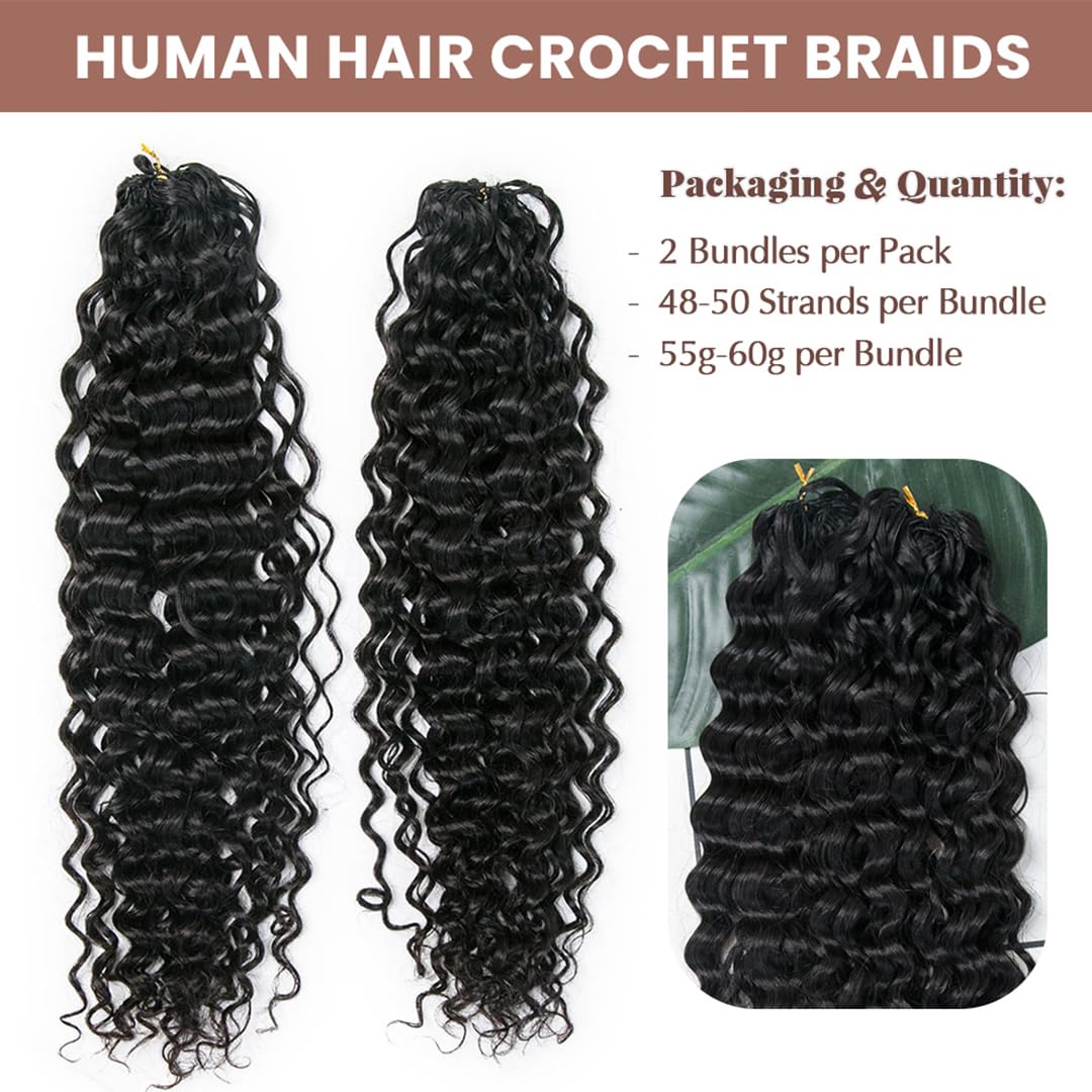 YWIGS crochet hair water wave pre-fluffed pack for fast knotless installs
