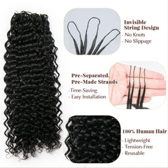 YWIGS water wave crochet hair bundle suitable for updos and ponytails