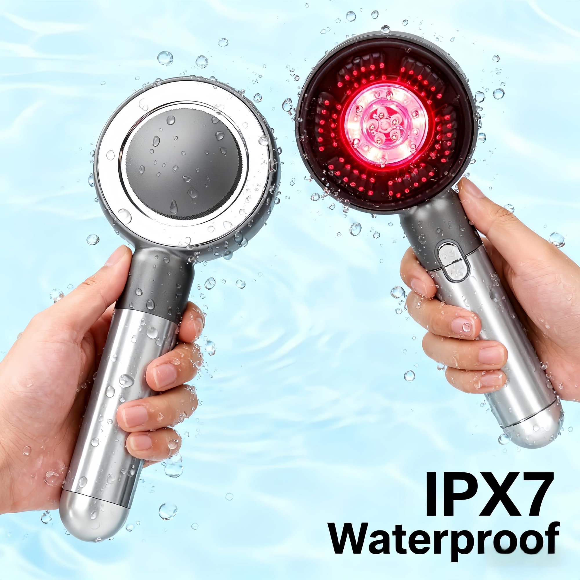 YXYOUNG IPX7 waterproof scalp massager suitable for shower use.