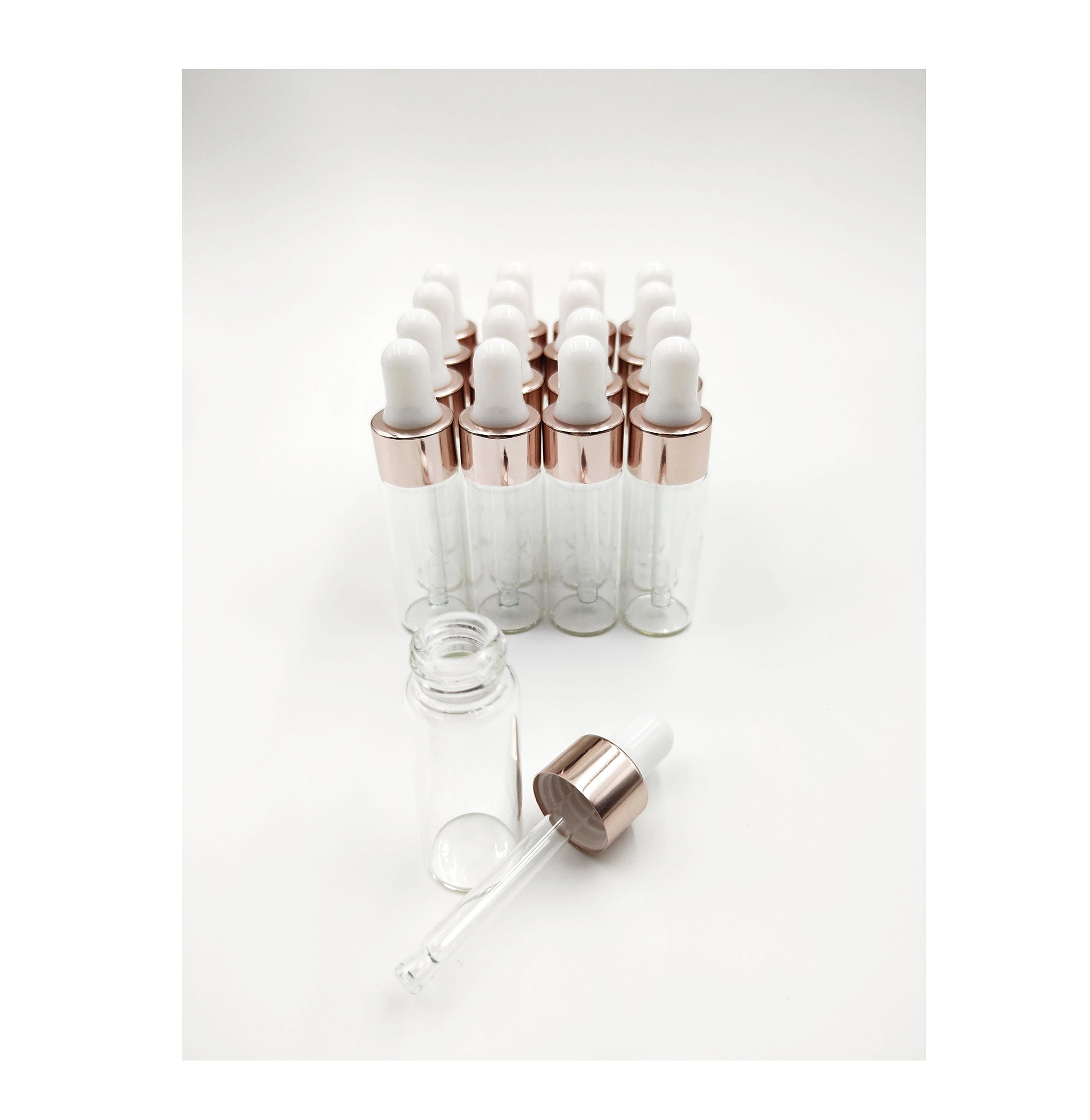 YYNGJCK 15-pack glass dropper bottles with 5ml capacity for precise dispensing