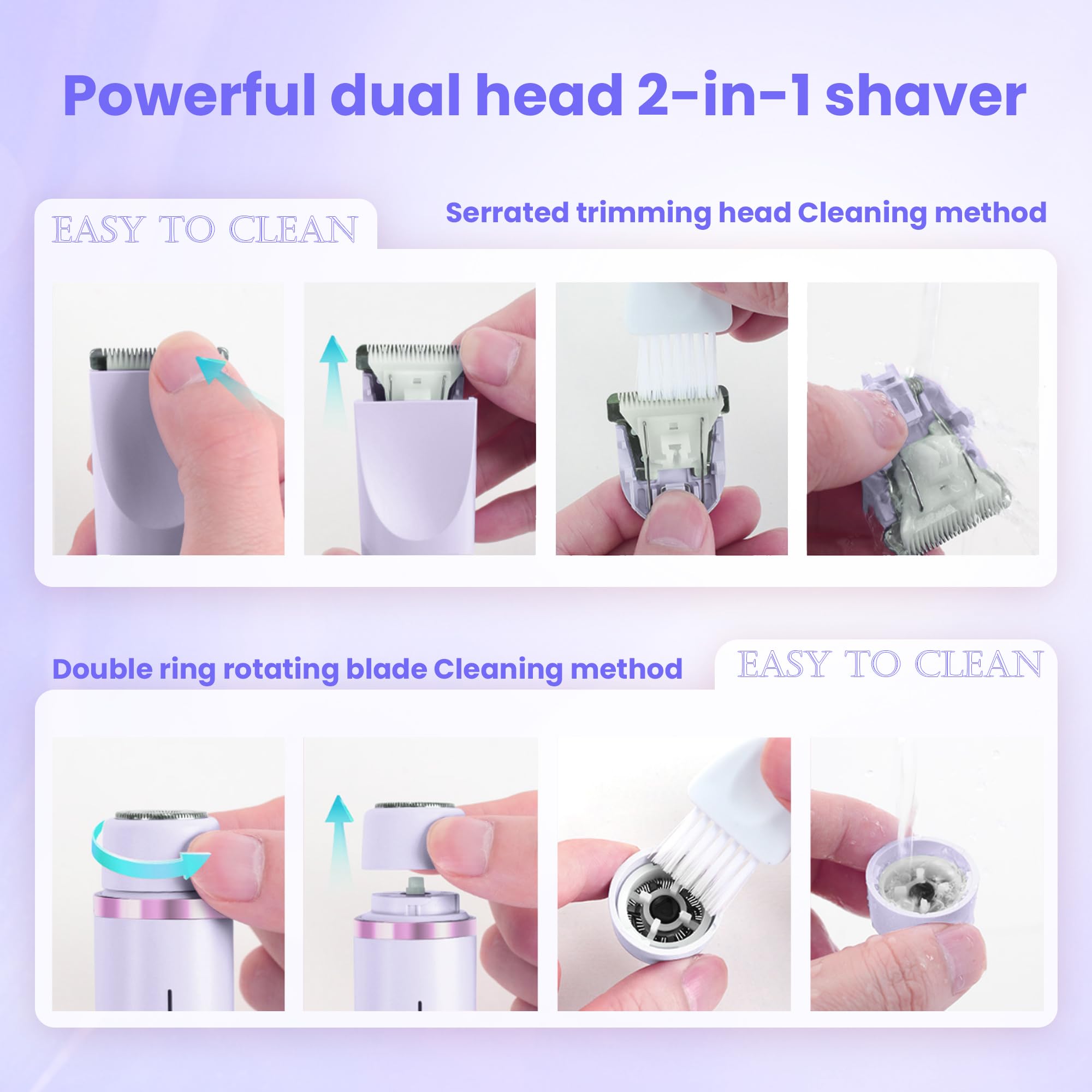 YZDJQX bikini trimmer washable body head with easy cleaning