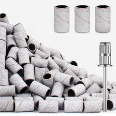 ZABOUL 120pcs nail drill bits and sanding bands, 240 grit, grey finish