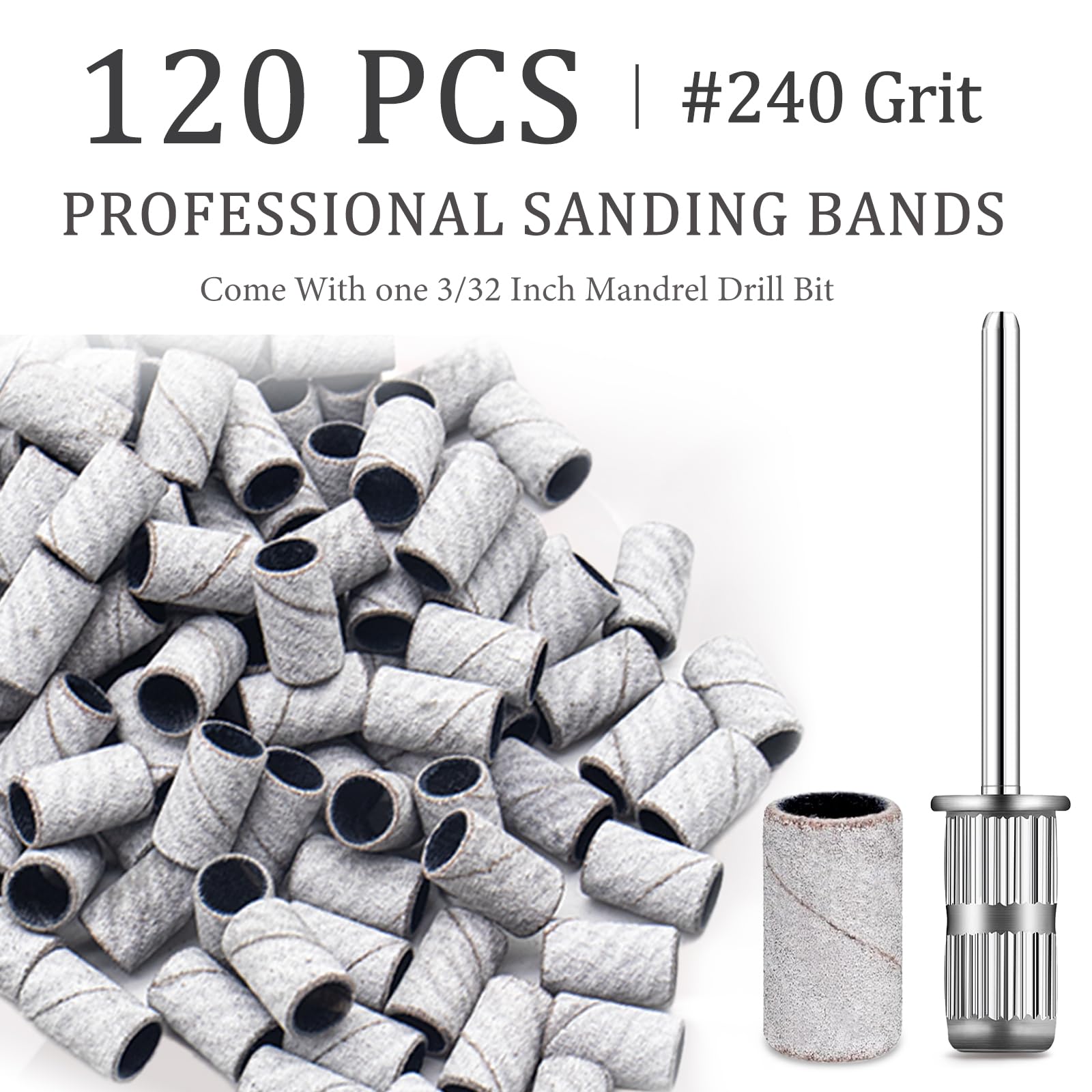 ZABOUL replacement mandrel 3/32 inch silver for stable rotations