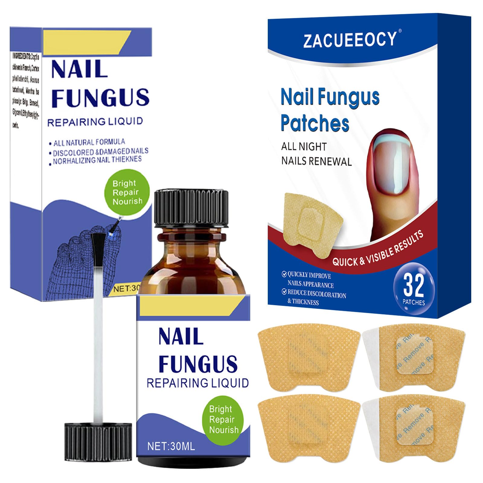 ZACUEEOCY toenail fungus kit packaging shown for at-home use and easy access