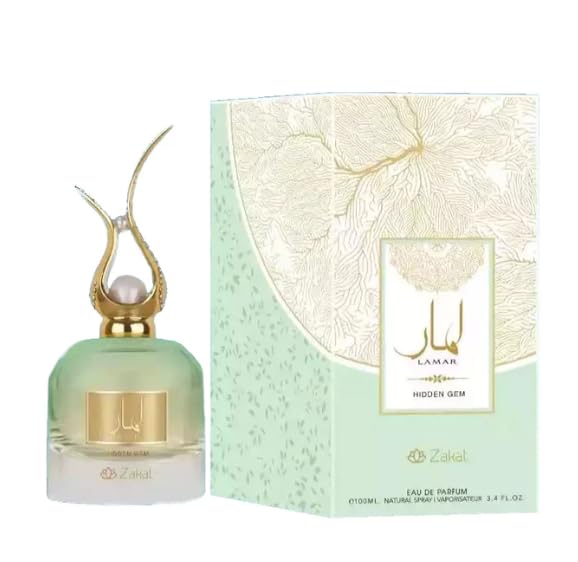 Zakat Hidden Gem perfume bottle on vanity, delivering a long-lasting, sophisticated aroma for daily wear.