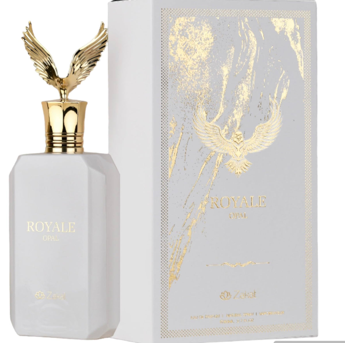 Zakat Royale Opal bottle shown, ideal for daily wear and refined evenings.