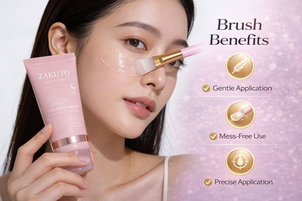 ZAKUTO Peel-off mask reveal showing clean removal in one piece.