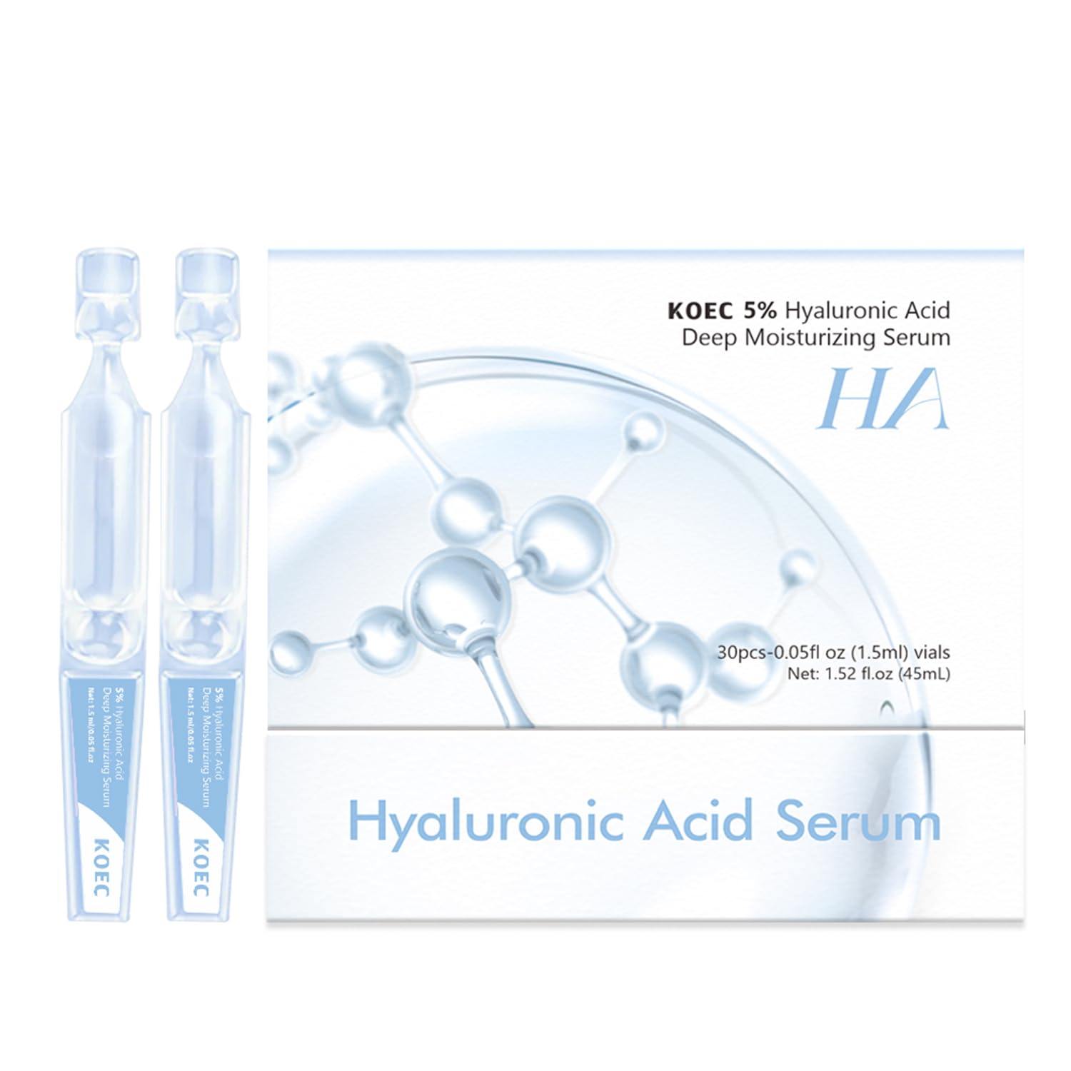 ZAMANIYA 5% Hyaluronic Acid Serum box for travel-ready hydration.