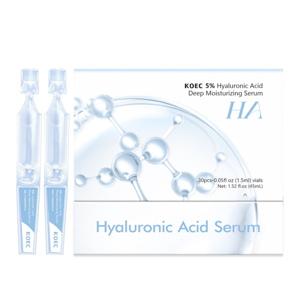 ZAMANIYA 5% Hyaluronic Acid Serum box for travel-ready hydration.