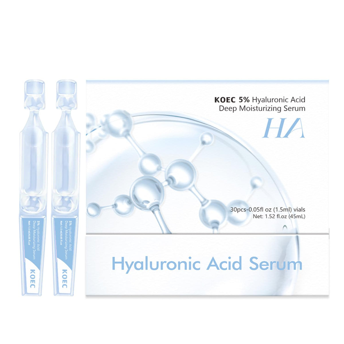 ZAMANIYA 5% Hyaluronic Acid Serum box for travel-ready hydration.