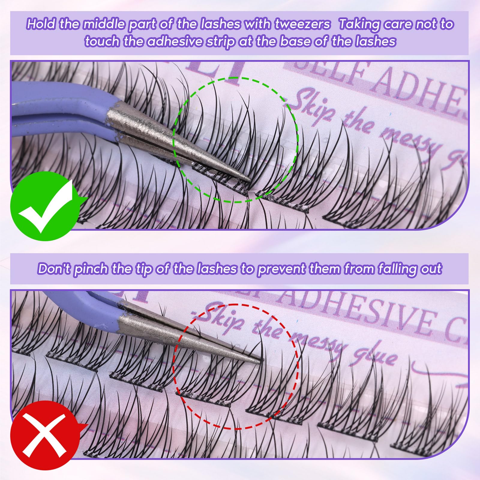 Zanlufly 3D effect lashes add dimension with a natural look.