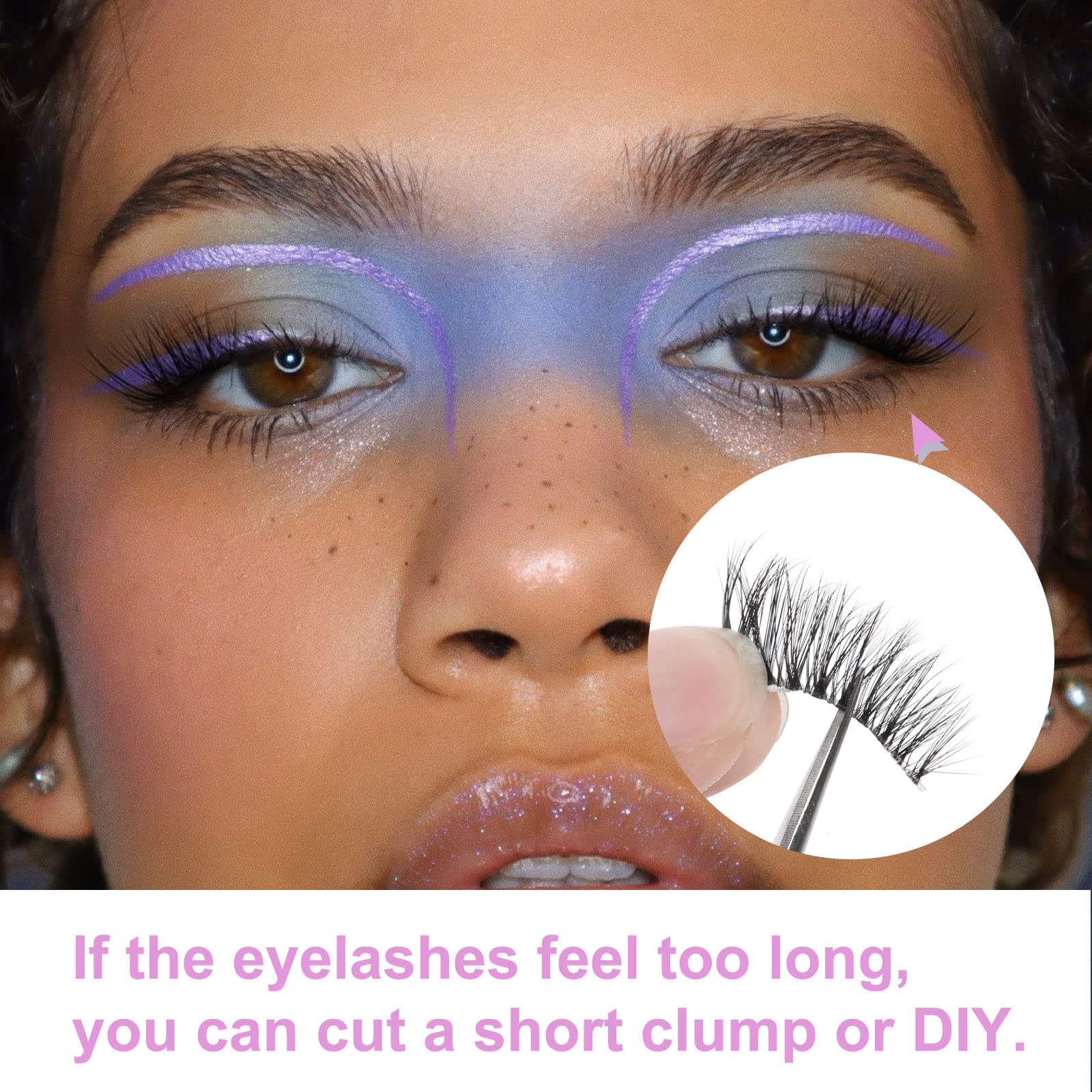Zanlufly cat-eye design adds lift and definition to outer corners.
