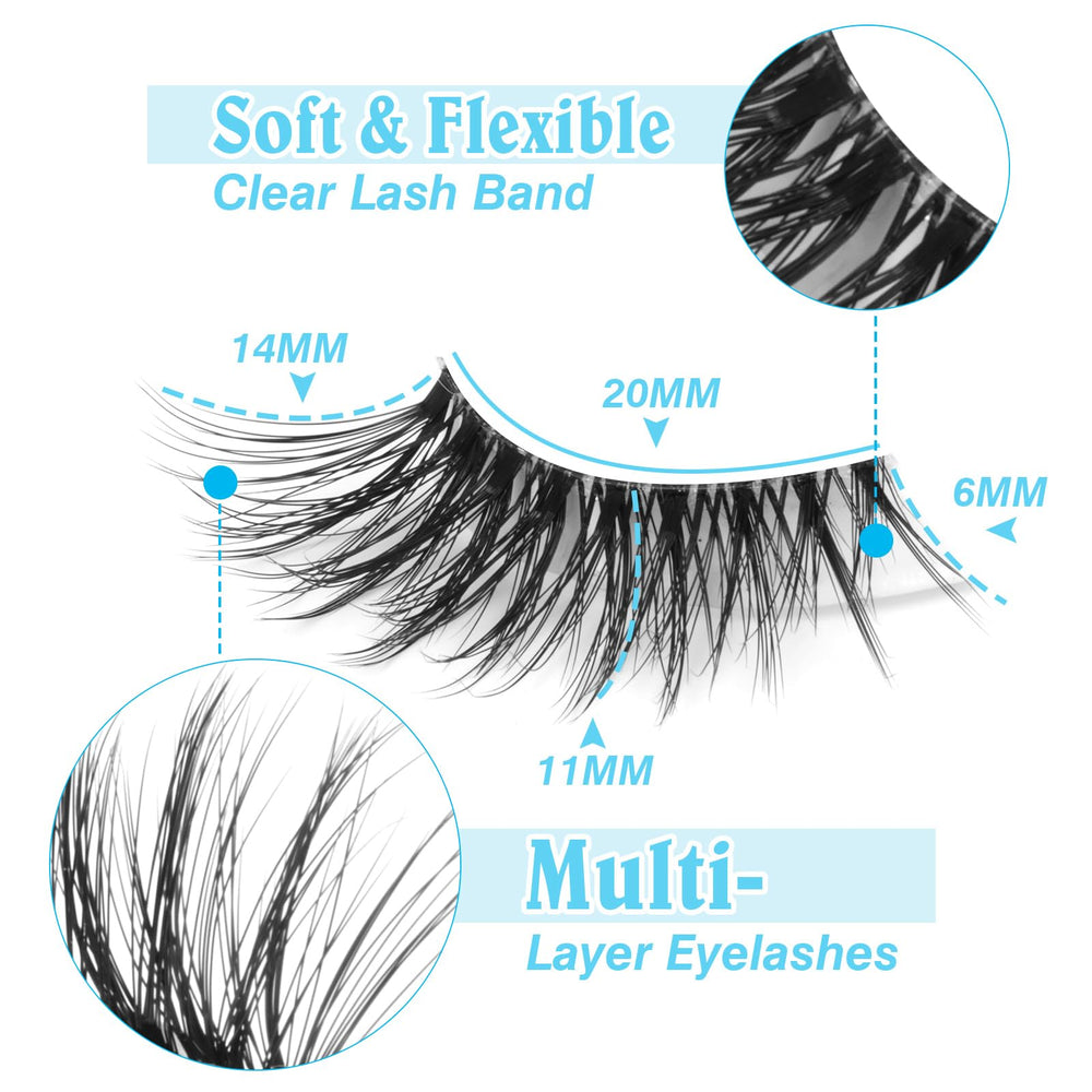 Zanlufly clear band invisible band for seamless lash line.