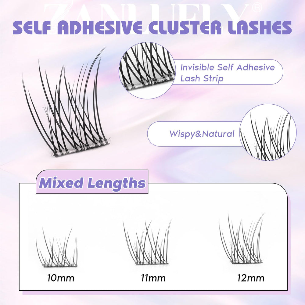 Zanlufly DIY eyelash extension kit for at-home flawless lashes.