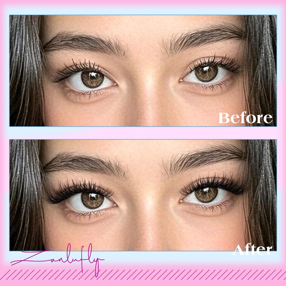 ZANLUFLY durable reusable lash clusters maintain shape through multiple uses.