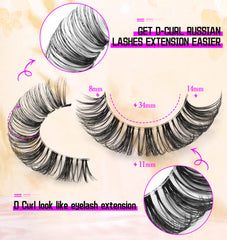 zanlufly fluffy wispy clear band lashes for light daily wear