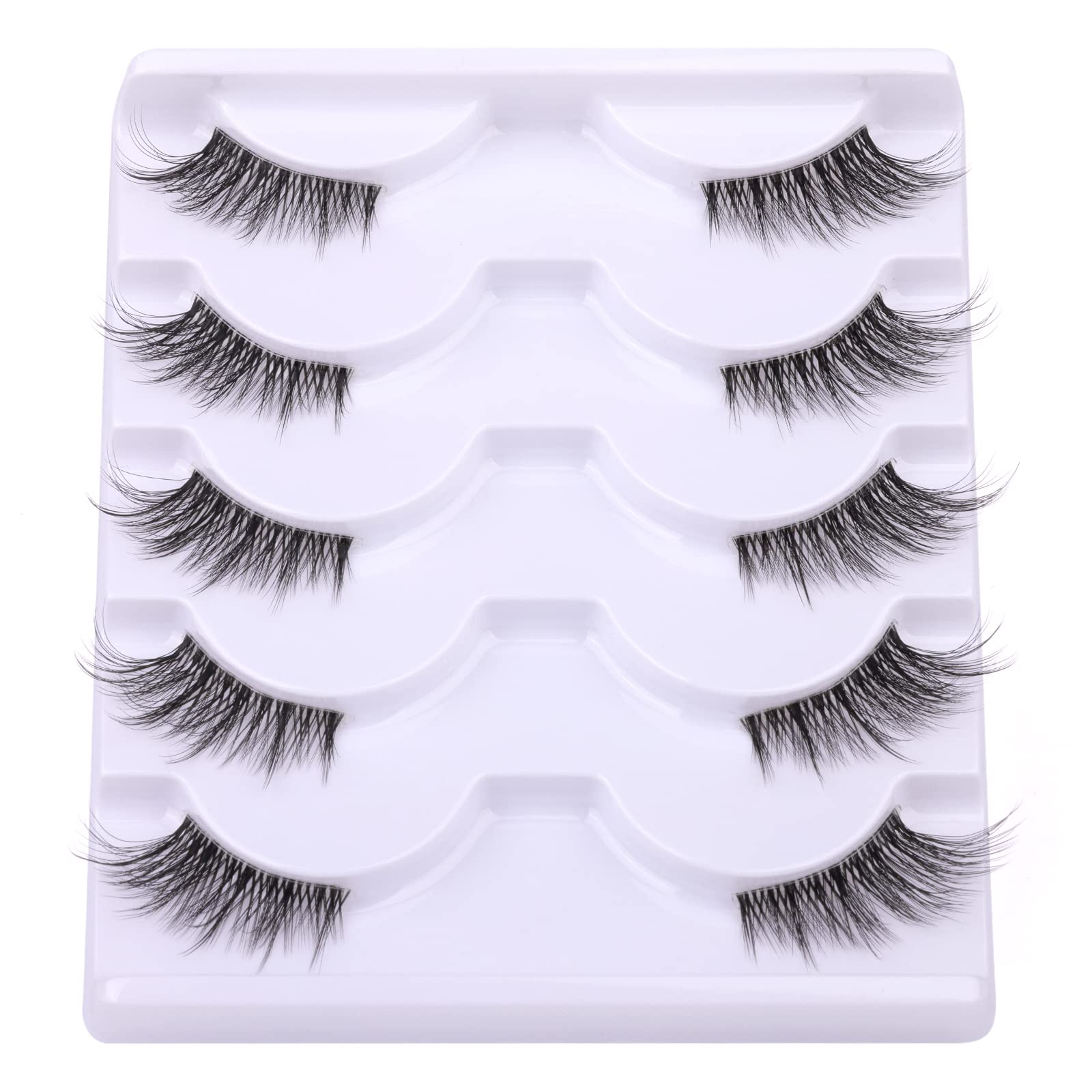 Zanlufly Half Lashes ready-to-wear and reusable after multiple uses.