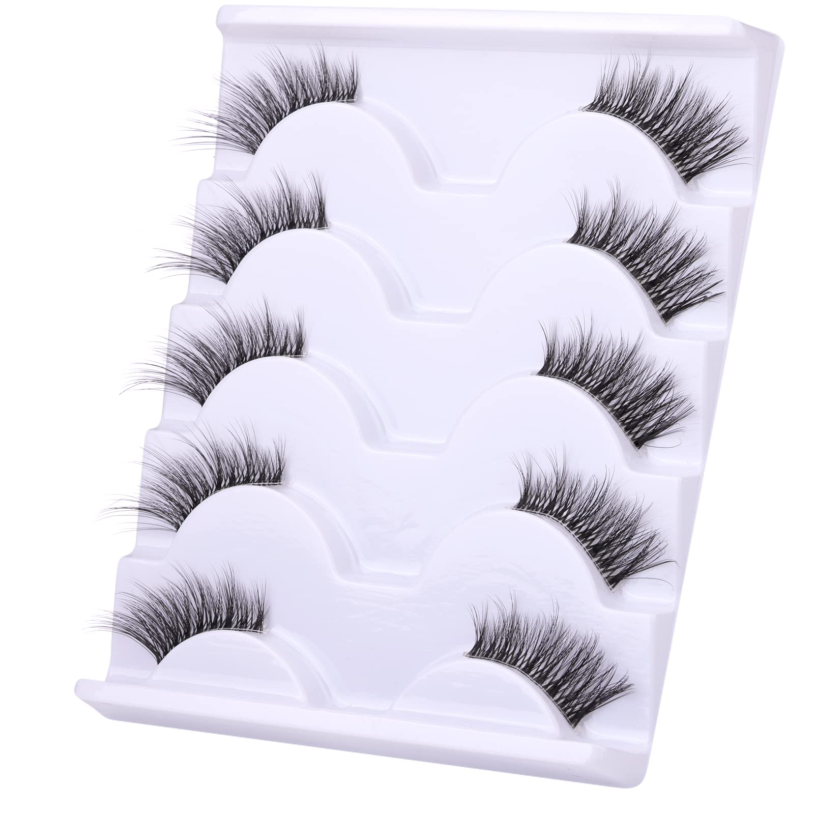 Zanlufly Half Lashes slender stems for an authentic extension-like look.