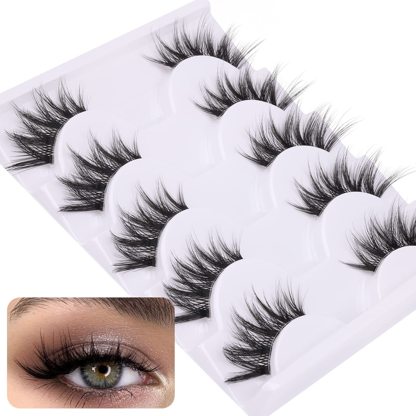 Zanlufly Half Lashes vegan material aligns with cruelty-free routines.