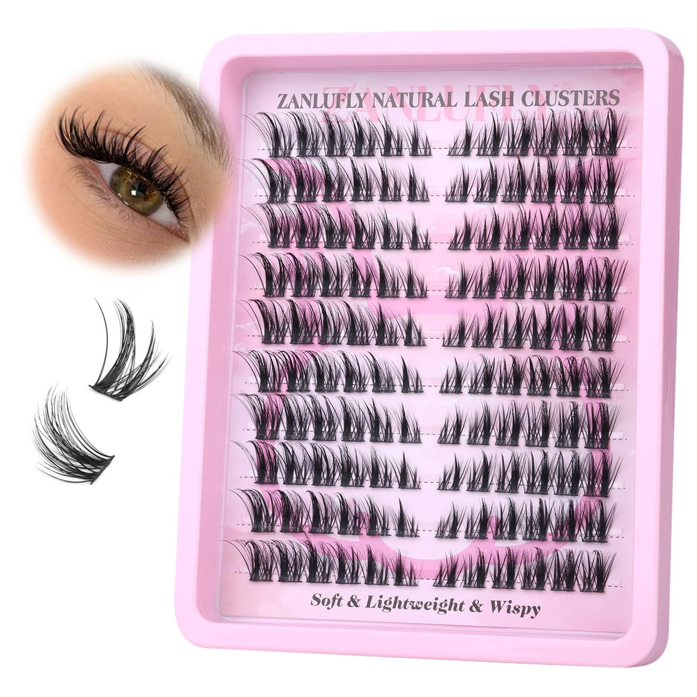 Zanlufly black lashes blend with natural lashes for a bold look.